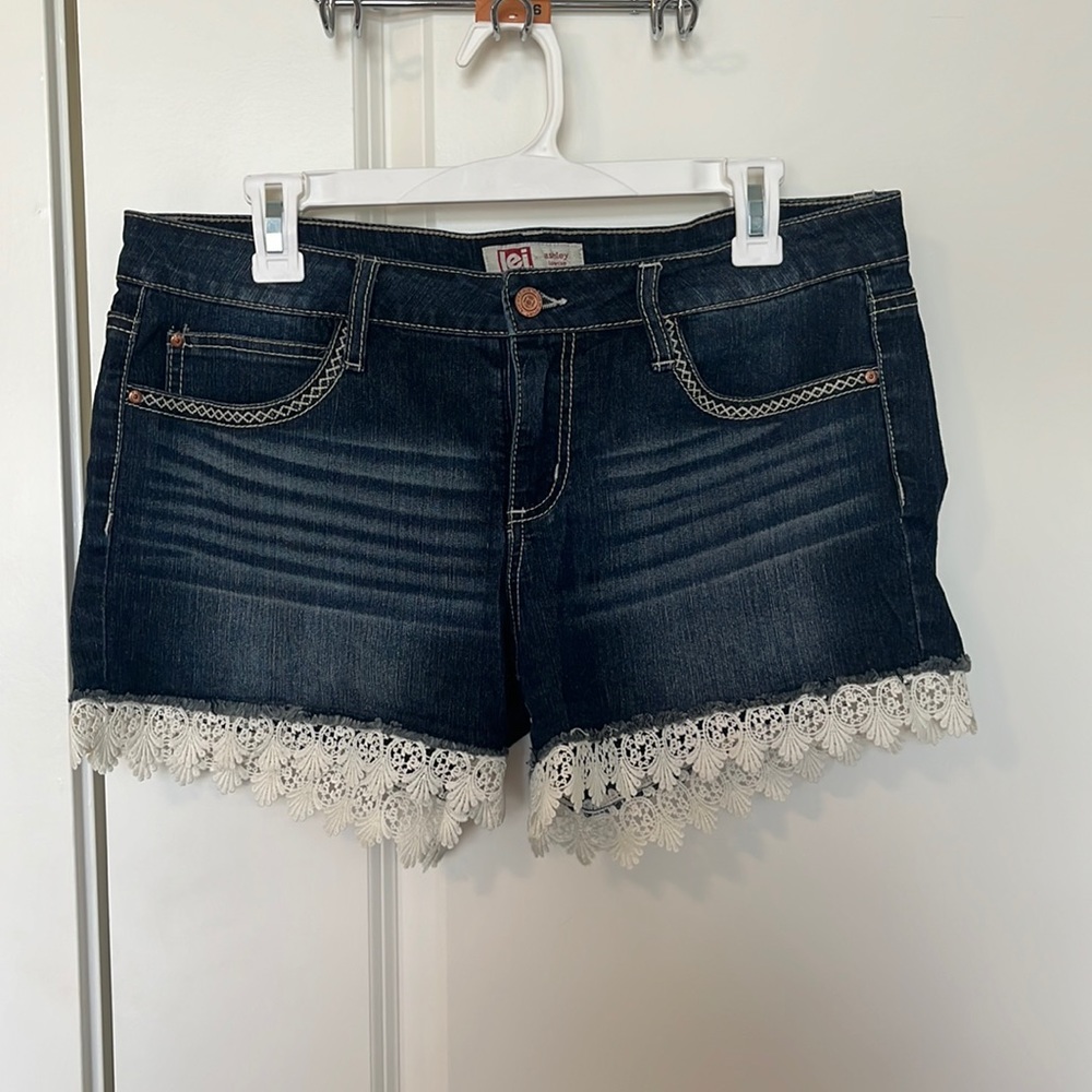Jean shorts.